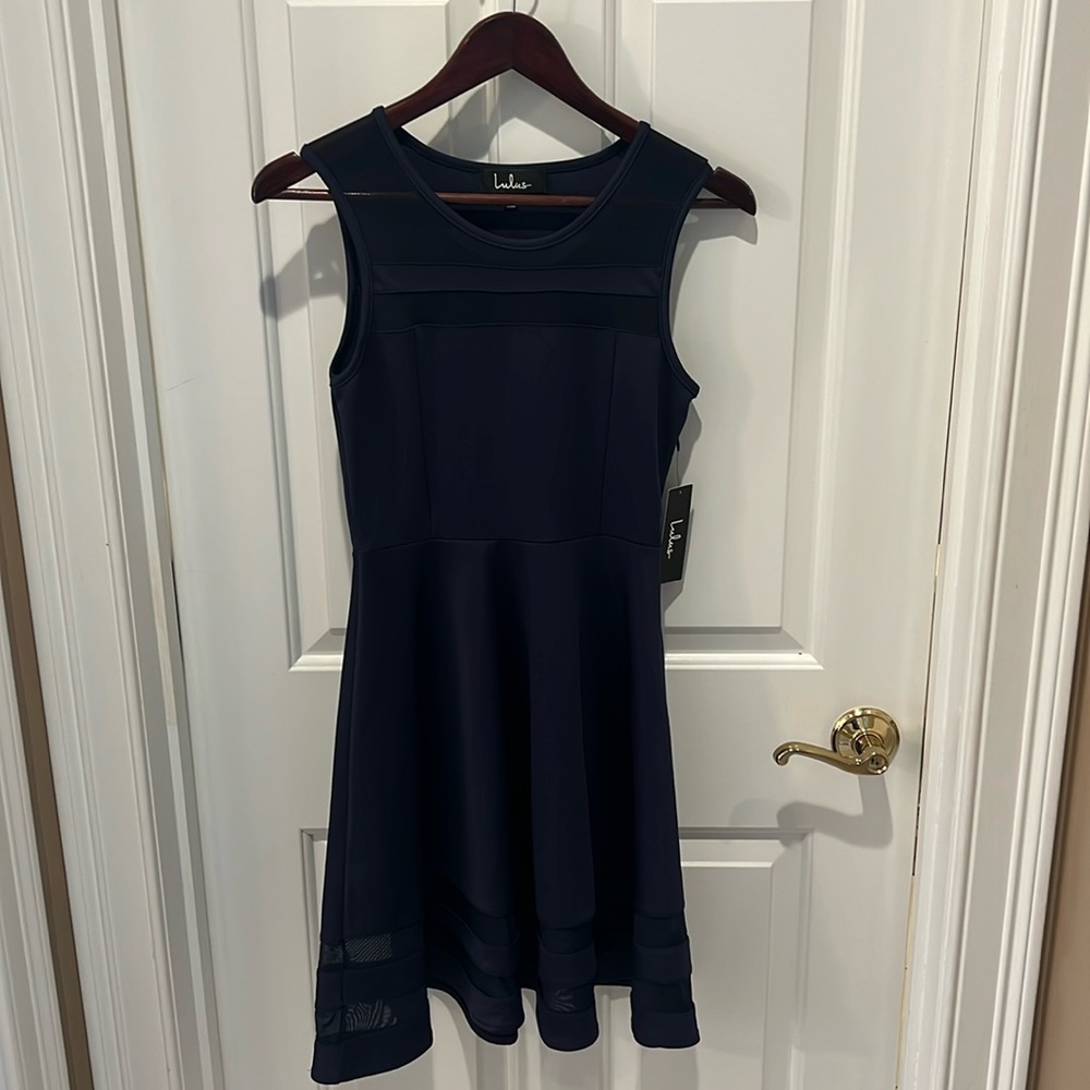 NWT Lulu’s navy blue dress, size XS.